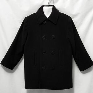 Navy Blue Boys sz 7 Wool Pea Coat Florence Eiseman